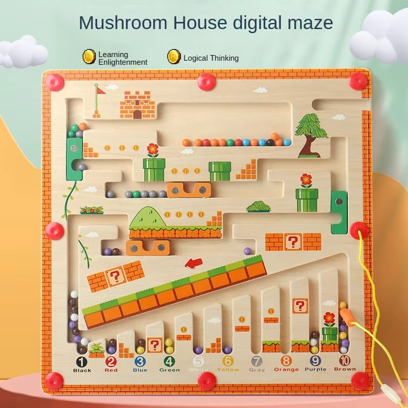 Wooden Magnetic Maze Board